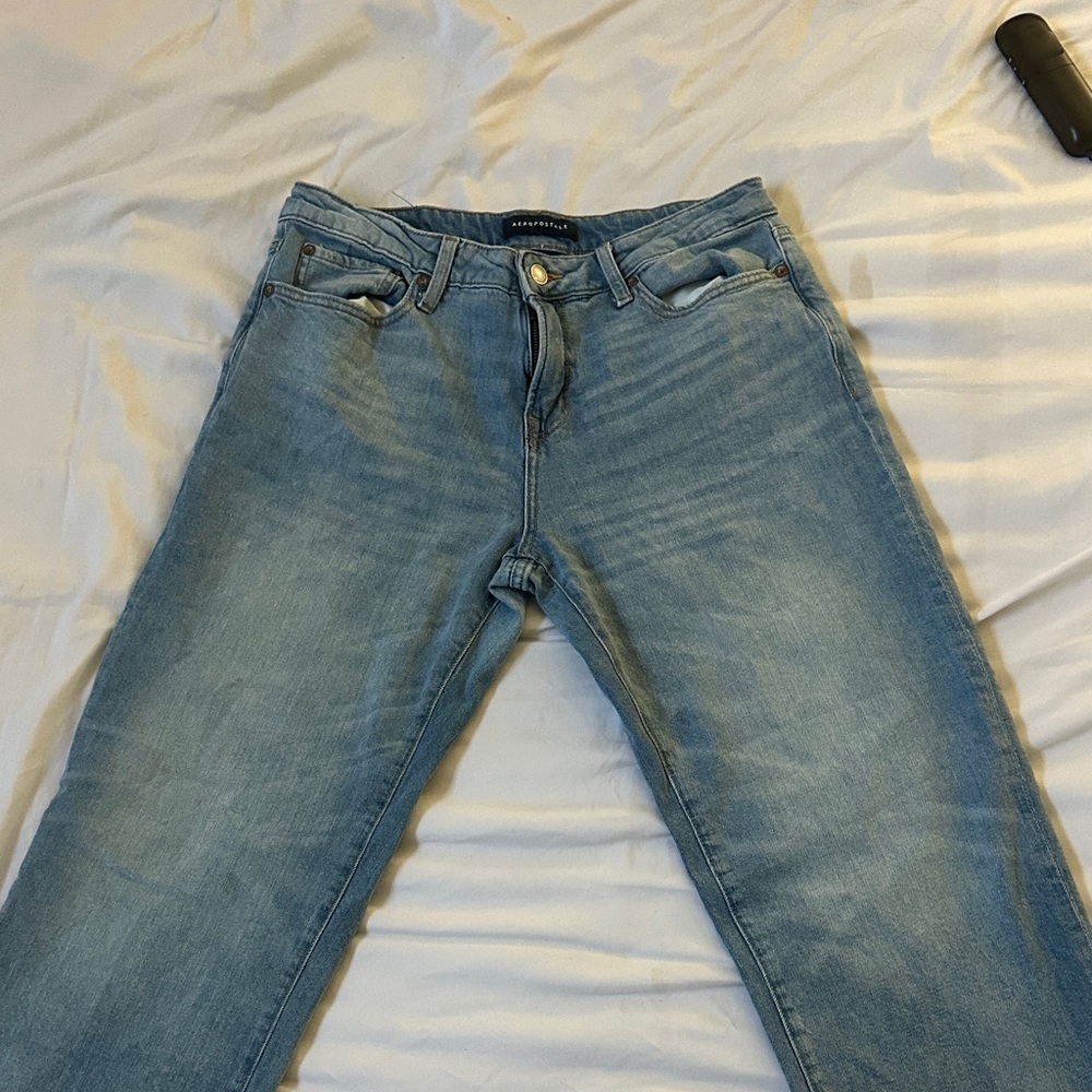 Aeropostale Men's Straight Jeans - Light Blue